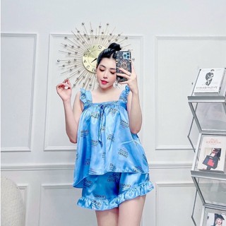 Đồ ngủ sexy nữ-chất phi lụa-siêu dễ thương,mặc cực mát