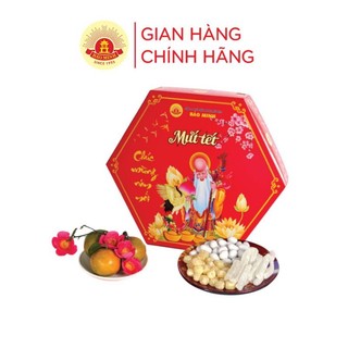 Mứt tết thập cẩm hộp lục giác 200gr bảo minh