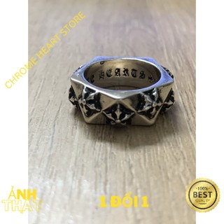 Nhẫn Chrome Heart Star mạ bạc 925 fullbox cao cấp - Chrome Heart Store