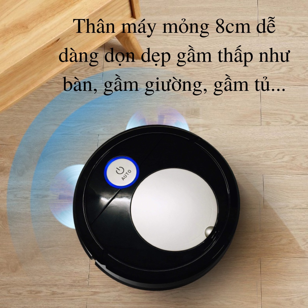 Robot Hút Bụi Tự Động Hàng Cao Cấp ES34 - Máy Lau Quét Nhà Thông Minh Có Cảm Biến Chống Rơi Tự Động Quay Đầu | BigBuy360 - bigbuy360.vn