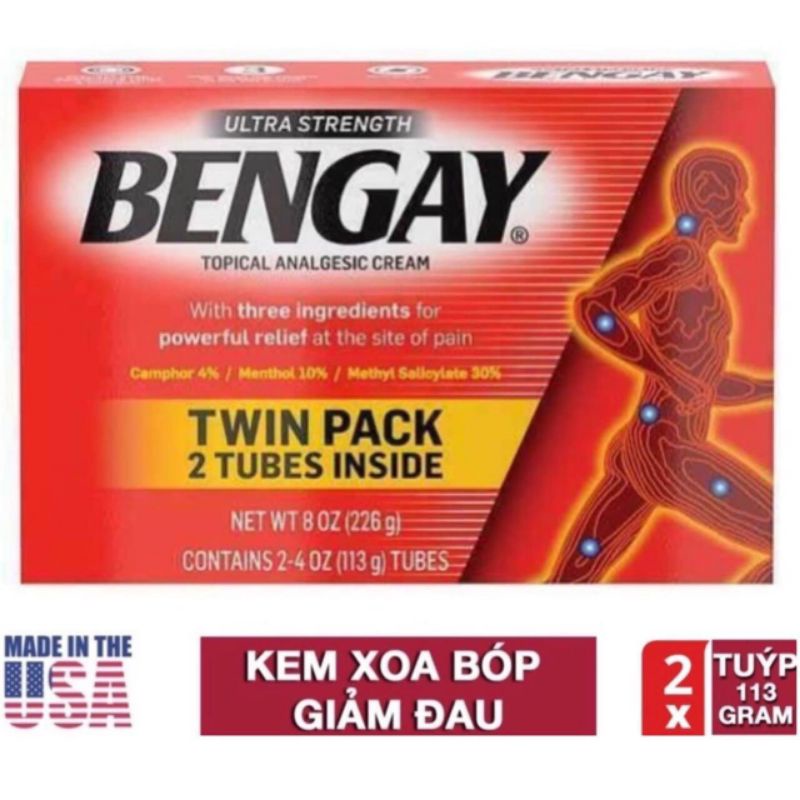 Kem Xoa Bóp Giảm Đau Bengay Ultra Strength Tuýp 113g Chính Hãng Mỹ