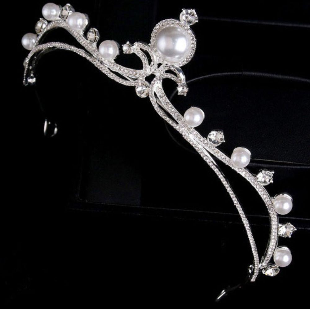 IVORY Vương Miện Cô Dâu Đính Đá Pha Lê Phong Cách Vintage Sang Trọng