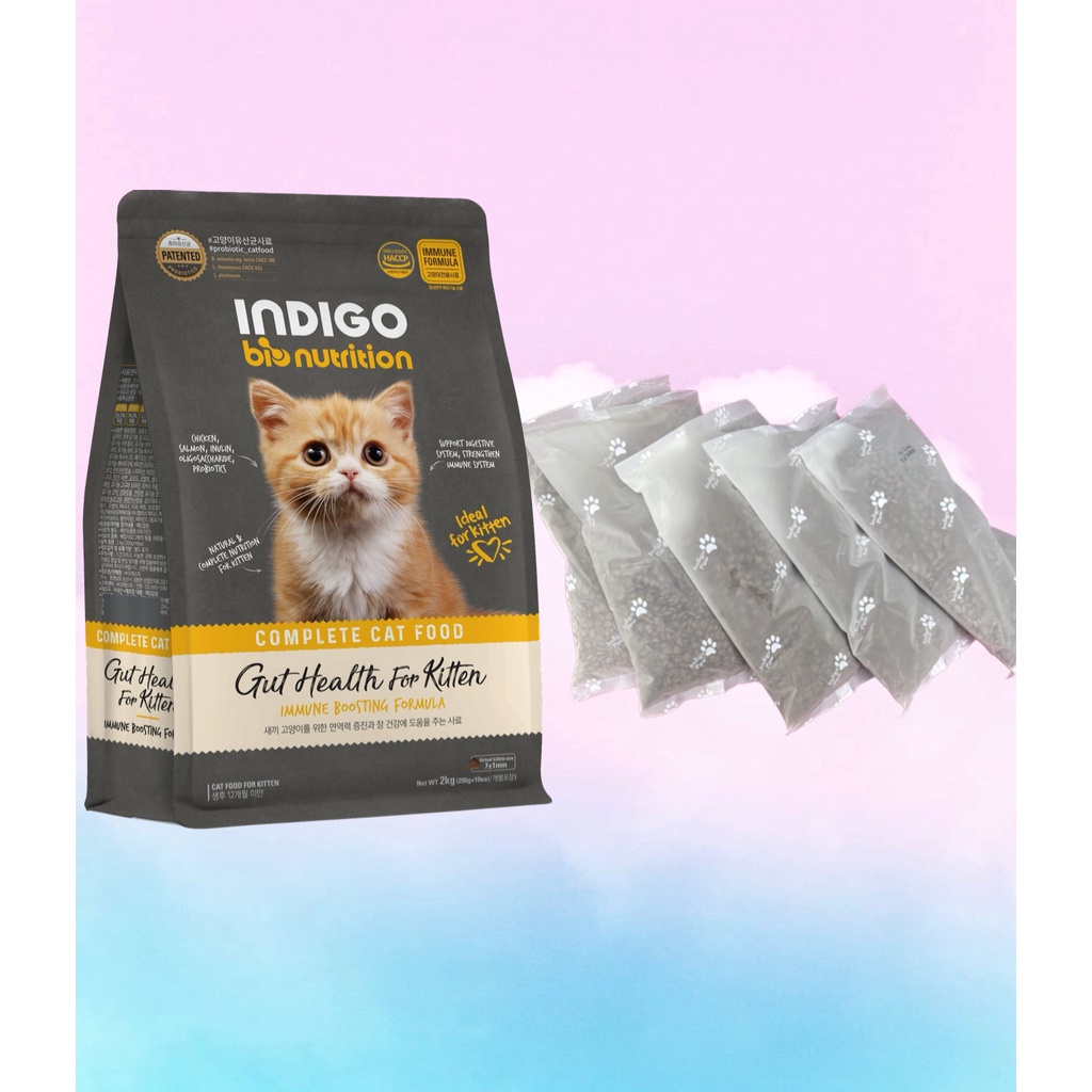 Hạt mèo INDIGO 400g-2kg tiêu búi lông, tiết niệu, mèo con - hairball, urinary, kitten