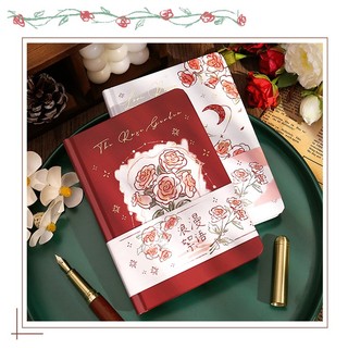 Sổ tay vintage họa tiết hoa hồng