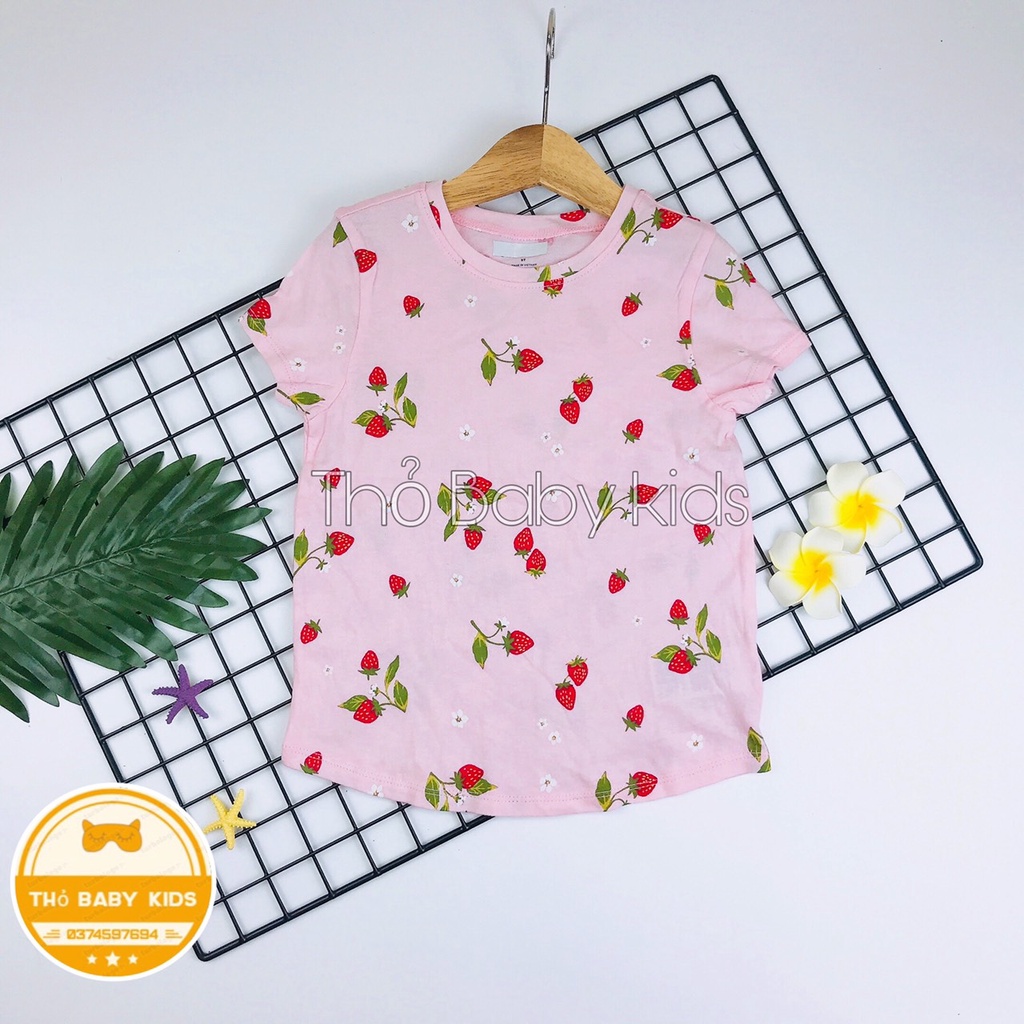 [15-20KG}Áo thun ngắn tay bé gái xuất dư old navy, mềm mát, thấm hút mồ hôi thỏ baby kids