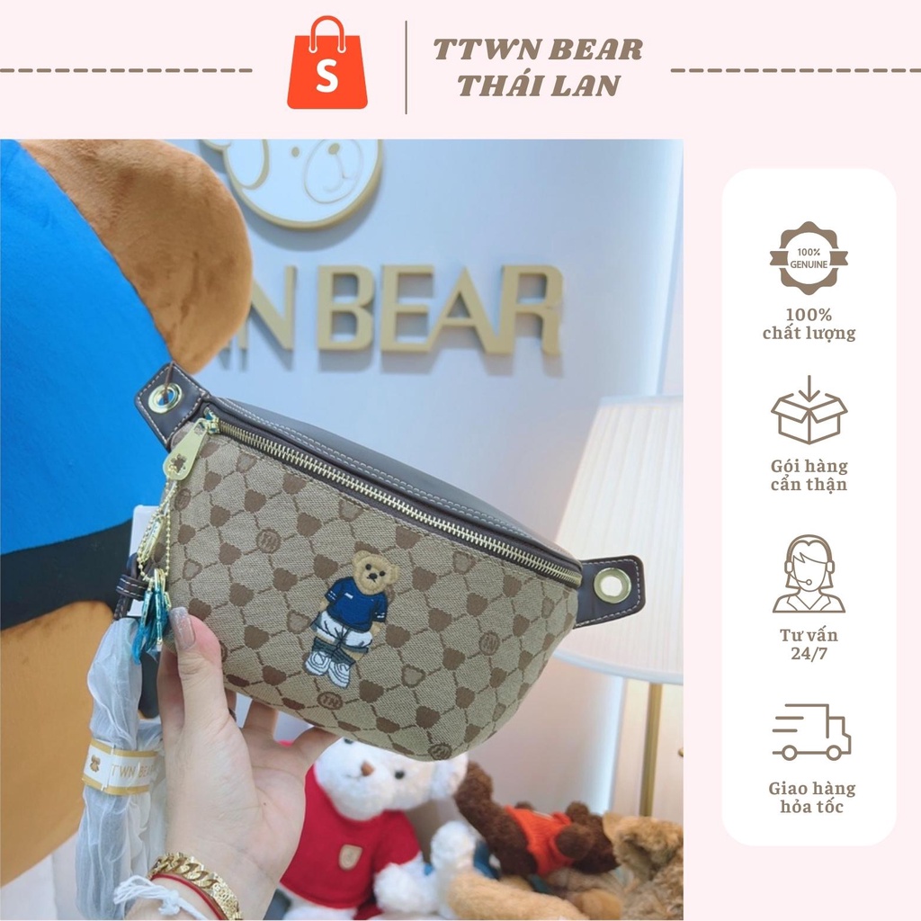 Túi bao tử cho cả nam và nữ màu nâu chất da chuẩn hàng Thái Lan cam kết chính hãng