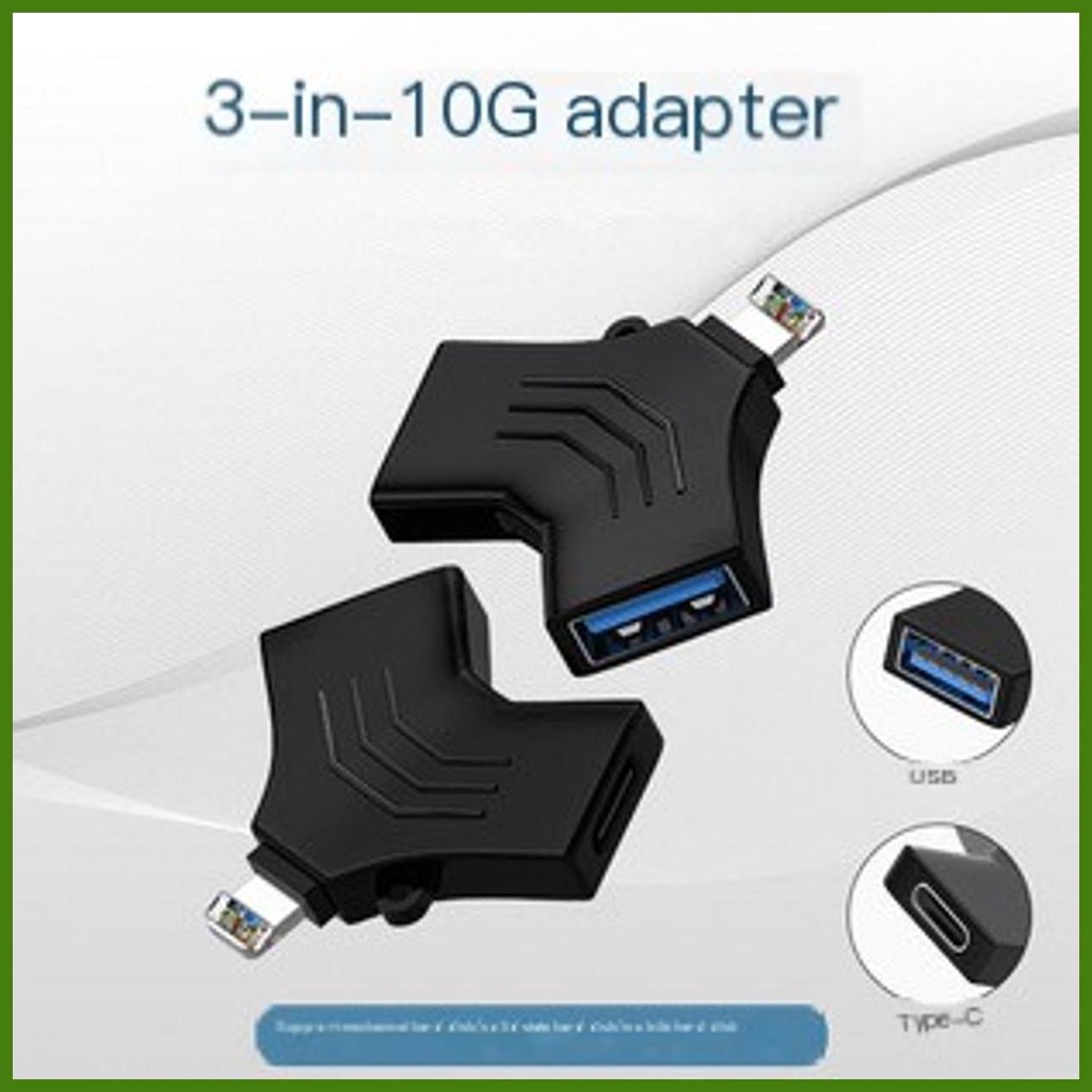 Đầu Đọc Thẻ Nhớ 3 Trong 1 Đa Năng Cổng USB Type-C Micro USB Android OTG Cho Apple Radavn