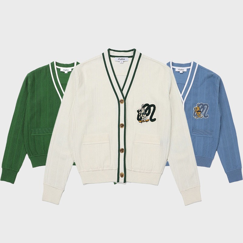 Áo khoác len cardigan tay dài chơi golf MALBON Áo len mềm mịn , giữ ấm hàng cao cấp Hàn Quốc - HC GOLF