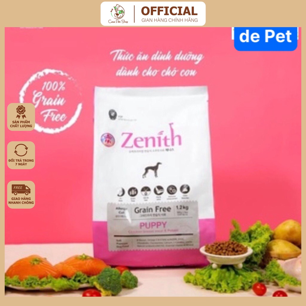 Thức ăn hạt mềm Zenith puppy cho chó con