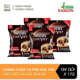 Combo 4 bịch cà phê hòa tan nescafé café việt đen đá