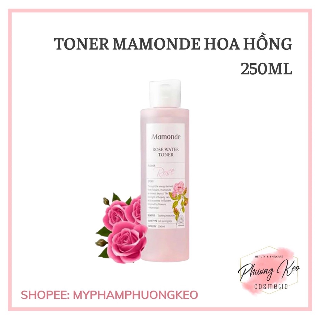 Nước Hoa Hồng Mamonde Rose Water Toner Chai 250ml