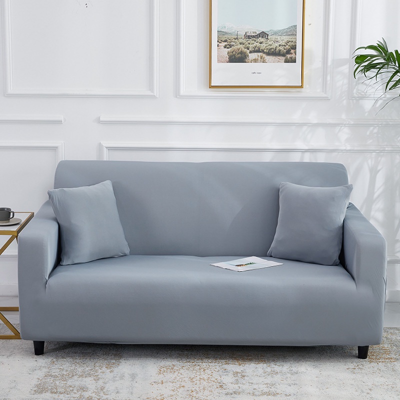 Bọc sofa màu trơn, bọc ghế sofa đơn, chữ L vải thun sữa mềm mại co giãn - GOO Decor