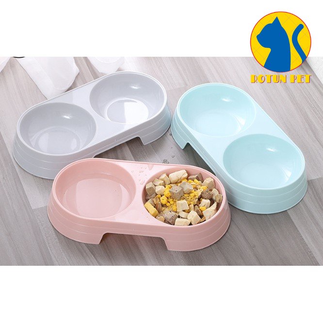 Bát ăn đôi cho chó, mèo