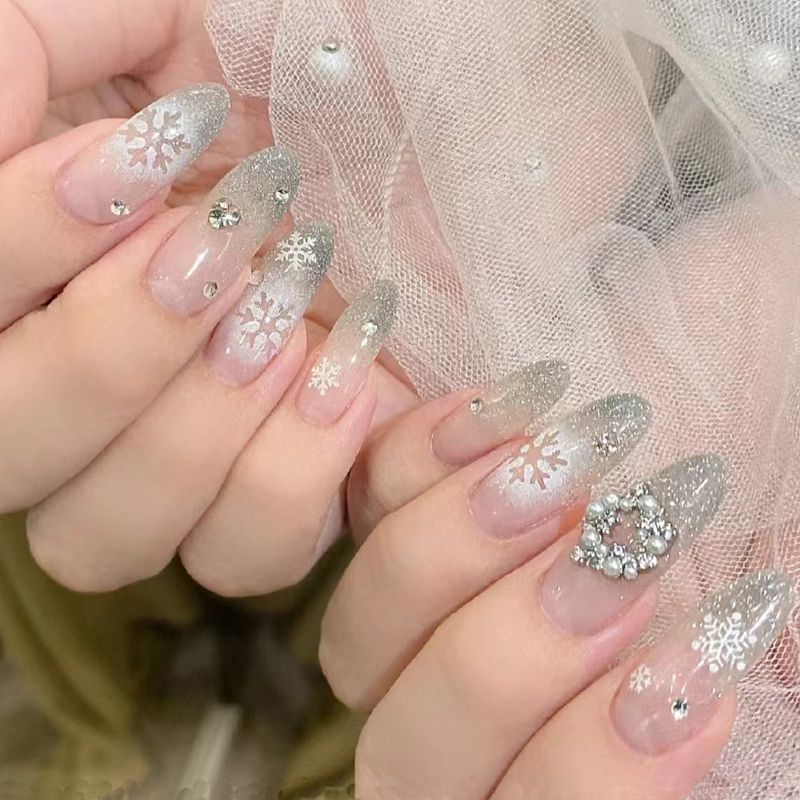 Sticker dán móng nghệ thuật STZPRONAIL họa tiết hoa tuyết và bướm độc đáo