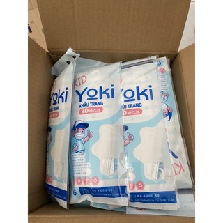 Sỉ khẩu trang 4D Yoki trẻ em kháng khuẩn 1 thùng/50 bịch