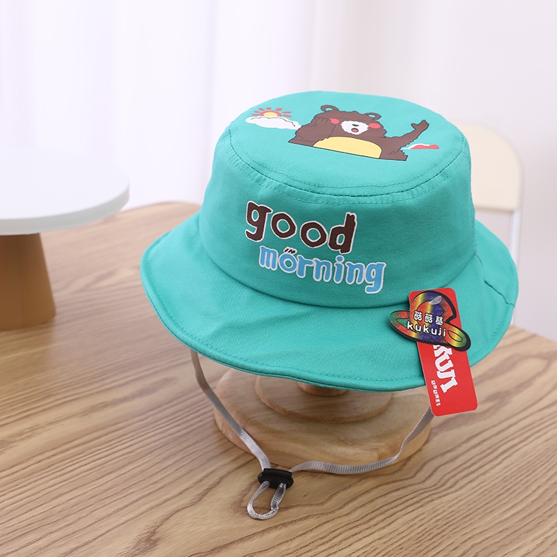 Mũ Tai Bèo Chống Nắng In Họa Tiết Gấu Hoạt Hình Dễ Thương Thời Trang Mùa Xuân Cho Bé Trai Và Gái