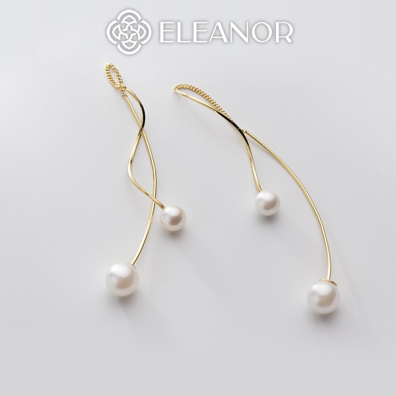 Bông tai nữ Eleanor Accessories dáng dài gắn ngọc nhân tạo thanh lịch phụ kiên trang sức 5116