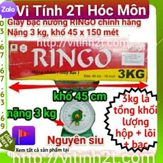 Loại bán chạy Giấy bạc nướng thực phẩm RINGO 3 KG RF3KG khổ 45cm màng nhôm nướng thực phẩm ringo 3kg bảo quản nóng