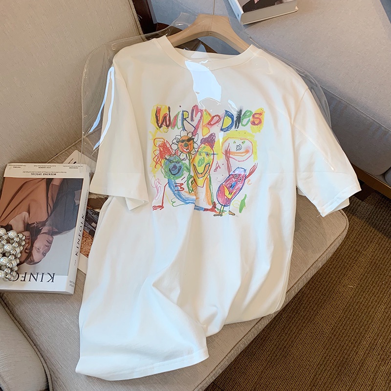 NRVP Áo Thun 100% Cotton Tay Ngắn Dáng Rộng