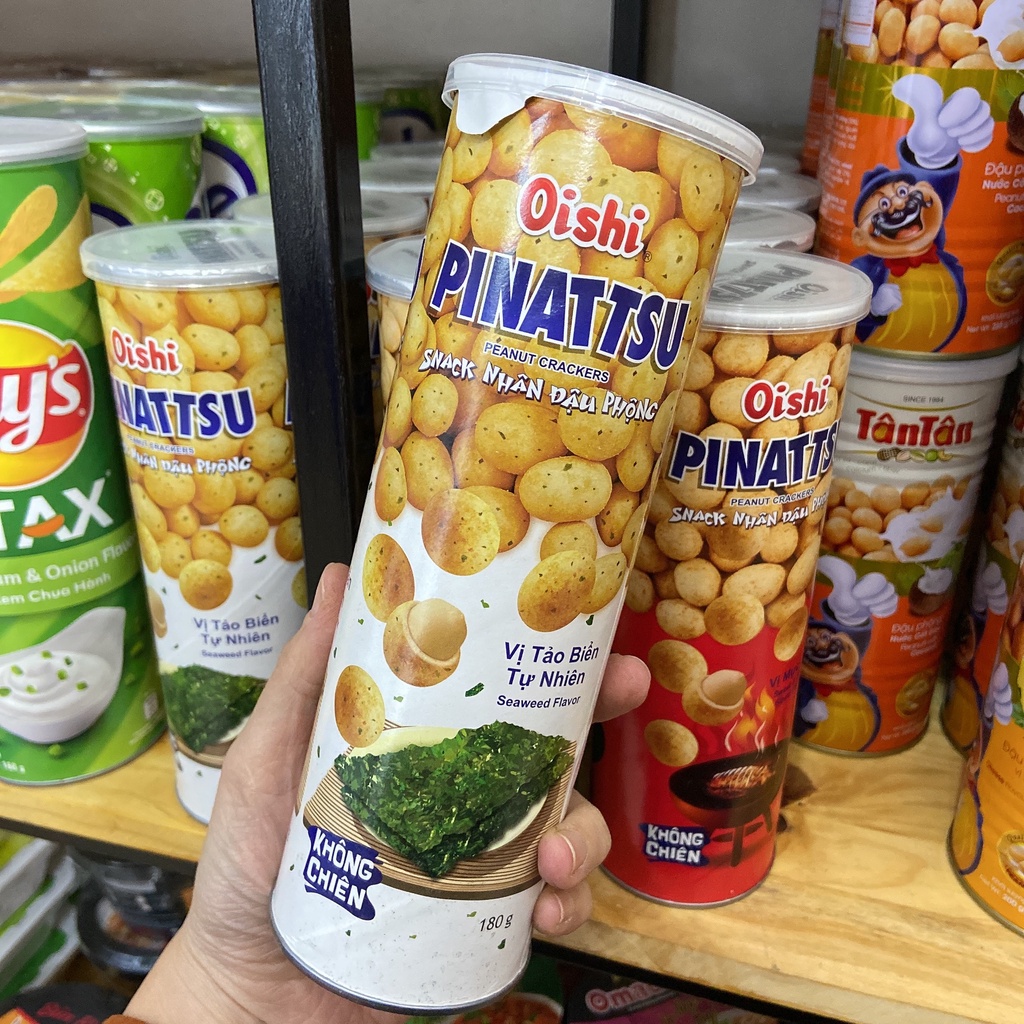 Snack nhân đậu phộng Pinattsu lon 180g