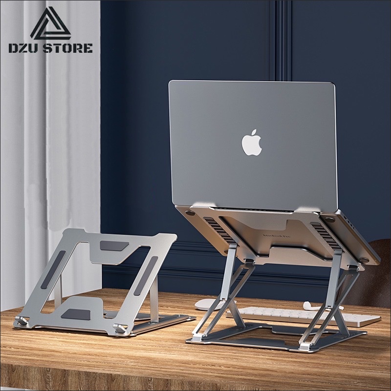 GIÁ ĐỠ LAPTOP MACBOOK BẰNG NHÔM TÙY CHỈNH 2 KIỂU DÁNG, NÂNG HẠ ĐỘ CAO.