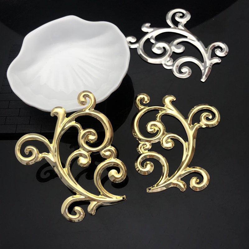 1 cặp 2 phiến họa tiết 71*90mm làm vương miện Lolita nguyên liệu làm trâm làm trang sức cổ trang