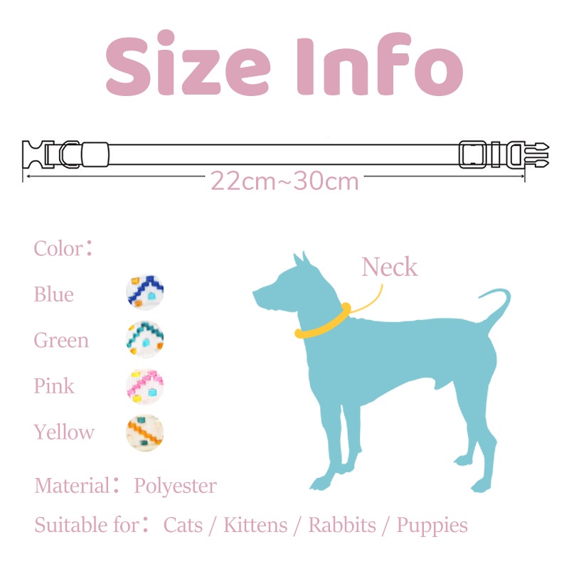 HamshMoc Vòng Cổ Nhẹ Mềm Mại Thoải Mái Bền Bỉ Có Chuông Và Bóng Lông Cho Thú Cưng