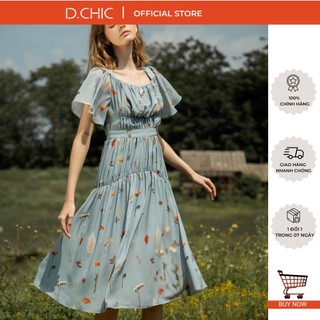 Đầm trễ vai nhún bèo d.chic ms: 2822911