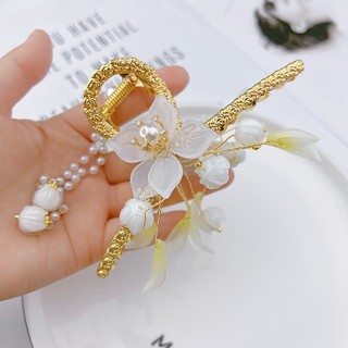 [Magpie] Kẹp Tóc Cá Mập Hoa Lan Tím Cỡ Lớn Siêu Nữ Tính Cao Cấp