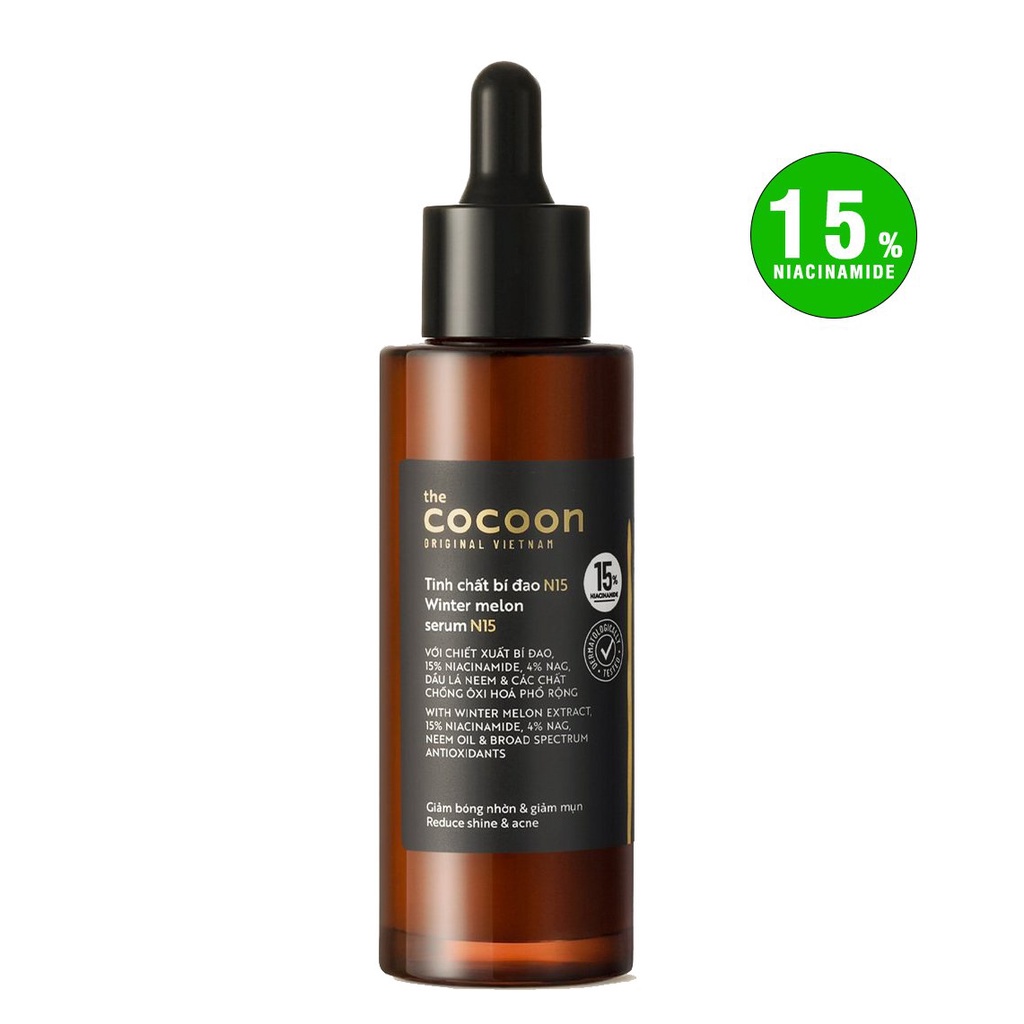 N15 - Serum tinh chất bí đao Cocoon 70ml 15% niacinamide sach mụn Thuần Chay