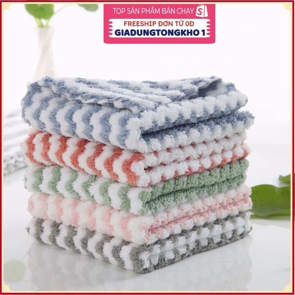 (Bán Buôn Sỉ) Set 5 khăn lau đa năng sợi bông Hàn Quốc T2