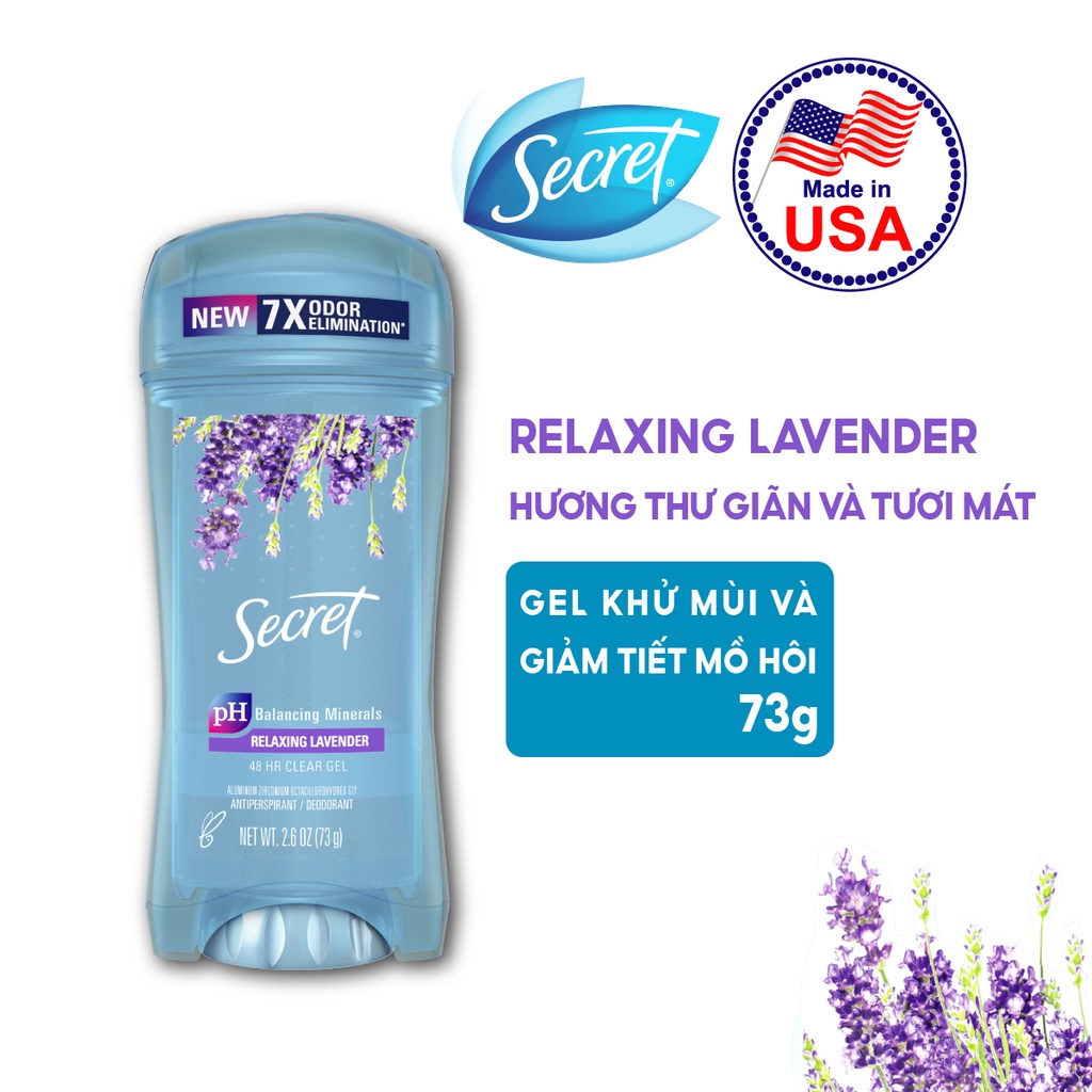 Gel khử mùi Secret nhiều mùi hương 73g