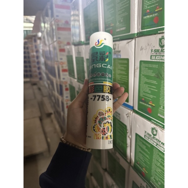 Keo Silicon màu vàng, xanh trời, xanh lá, đỏ trọng lượng 480g
