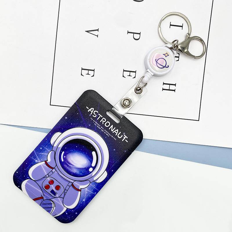 ⭐ iLado⭐【Sản phẩm mới】 Dây đeo bảng tên Thẻ tên phi hành gia Thẻ đeo tên dây đeo thẻ co rút Hoạt hình dễ thương cute dây rút thẻ thẻ đeo học sinh bao đựng thẻ sinh viên văn phòng phẩm giá sỉ