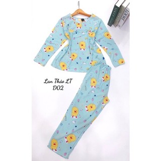 ❤️Đồ Bộ Tole Lanh Bèo Ngực Quần Dài