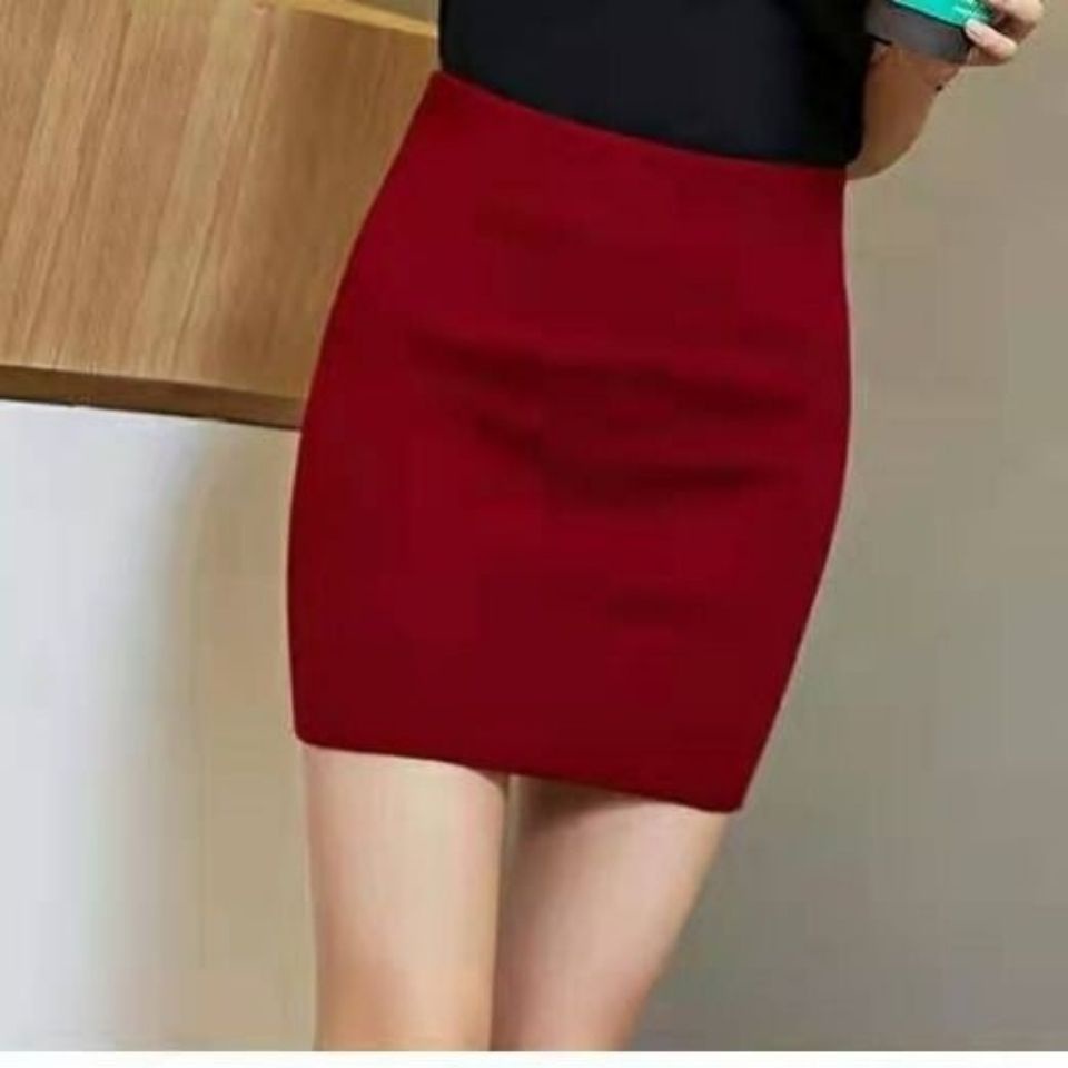 Chân Váy Chữ A Lưng Cao Màu Sắc Đơn Giản Cho Nữ