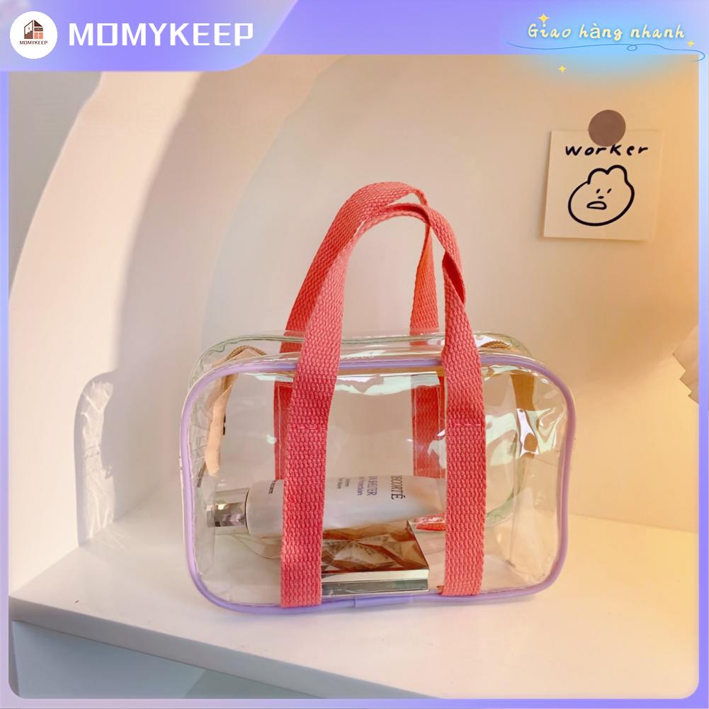 Túi xách trong suốt mua sắm giải trí ngọt ngào cầm tay dung tích lớn cho nữ sinh viên【MOMYKEEP】