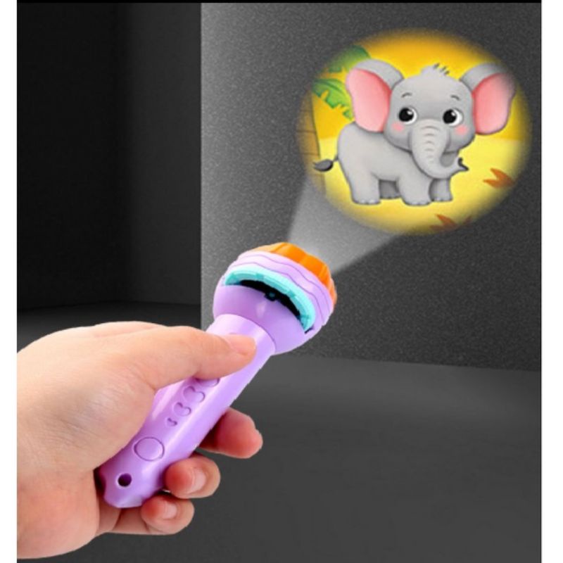 Đèn Pin chiếu hình 80 hình động vật cho bé - Dừa Shopkids