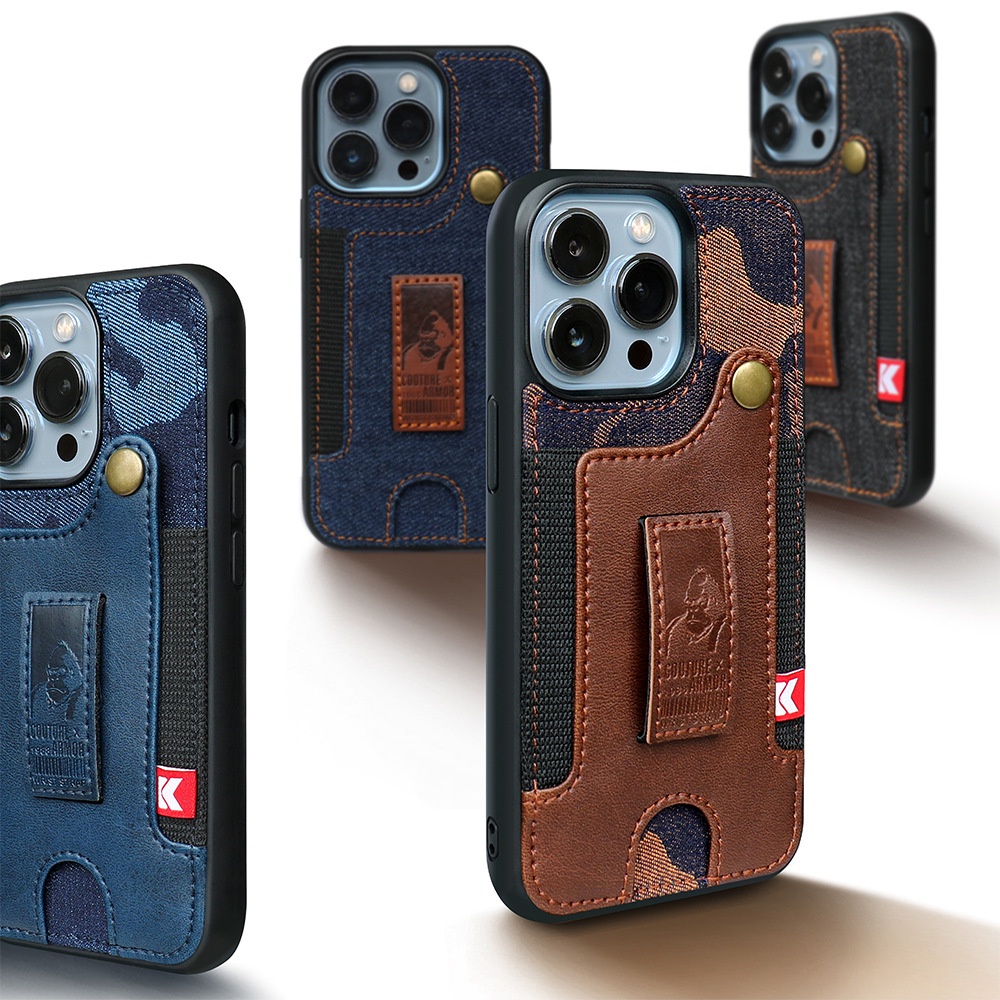 Sang Trọng Bao Da Điện Thoại Phối denim Có Ngăn Đựng Thẻ Cho iphone 14 plus 13 12 pro max