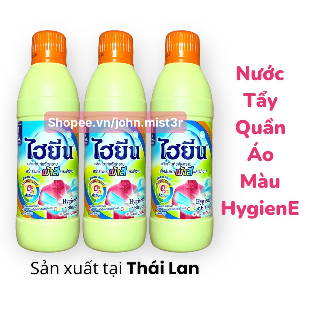 [Hàng Nội Địa] Nước Tẩy Quần Áo Trắng/Màu Ogene HygienE 250ML Thái Lan