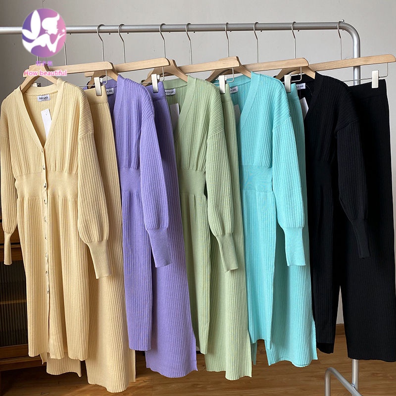 Set Áo Vest Và Quần Dài Lưng Cao Màu Tím Phong Cách Thời Trang Mới