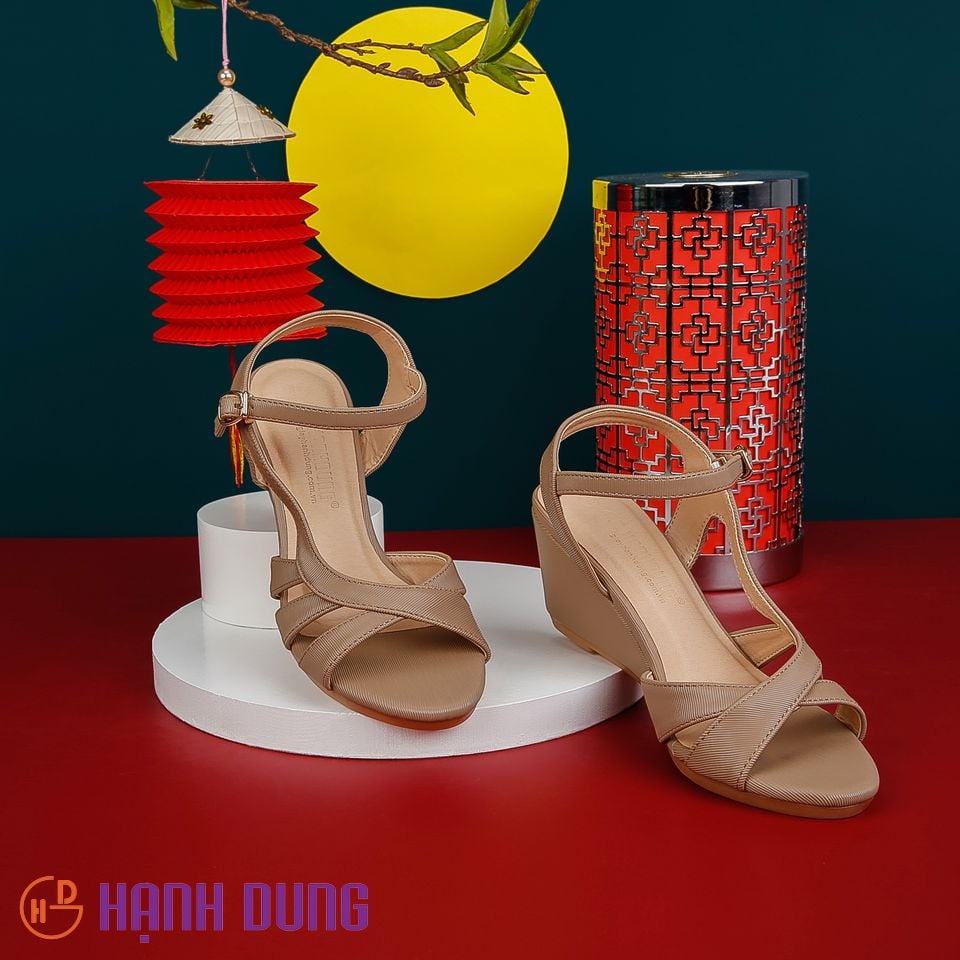 Giày Sandal Xuồng Hạnh Dung HD0266AB ( Màu Trắng - Xám - Nâu - Đen - Kem )