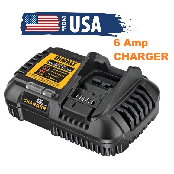 Đế sạc pin 6AH-6Amp USA Dewalt DCB1106 cho Pin hạng nặng 12V MAX*, 20V MAX* và FLEXVOLT,  NGUYÊN BẢN USA