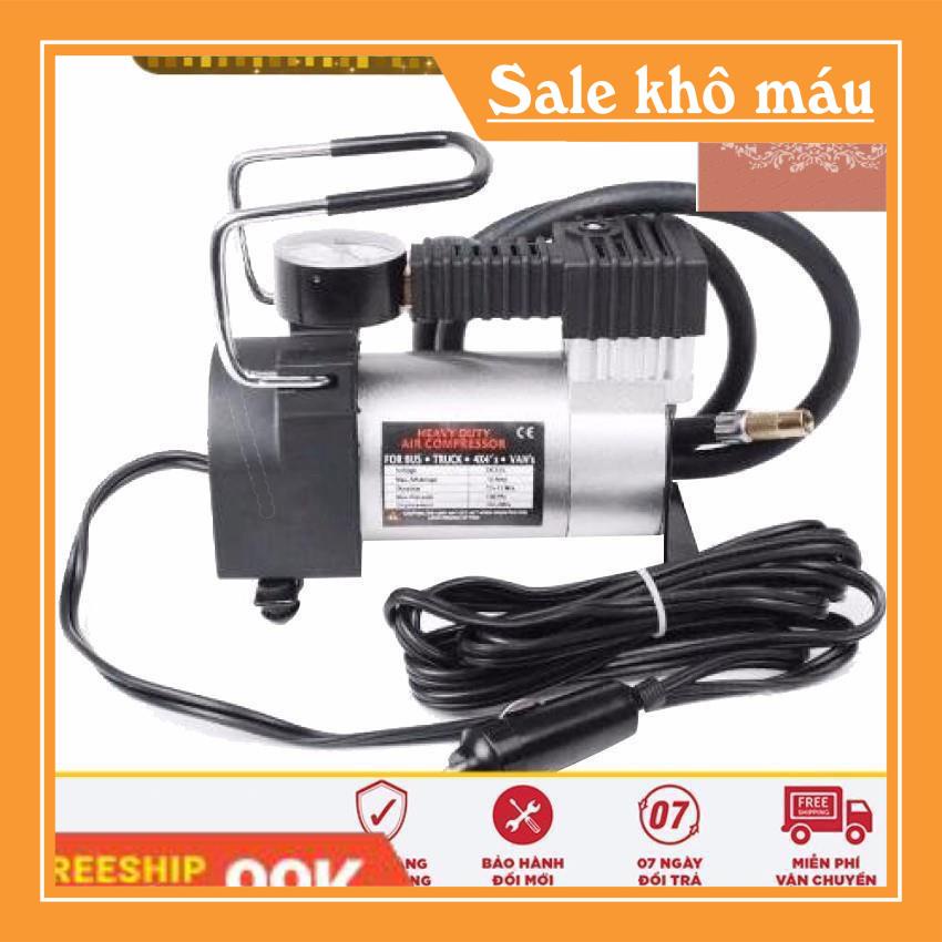 Bơm lốp, bơm hơi điện ô tô xe máy mini 12V Heavy Duty Air Compressor 120W bảo hành 6 tháng