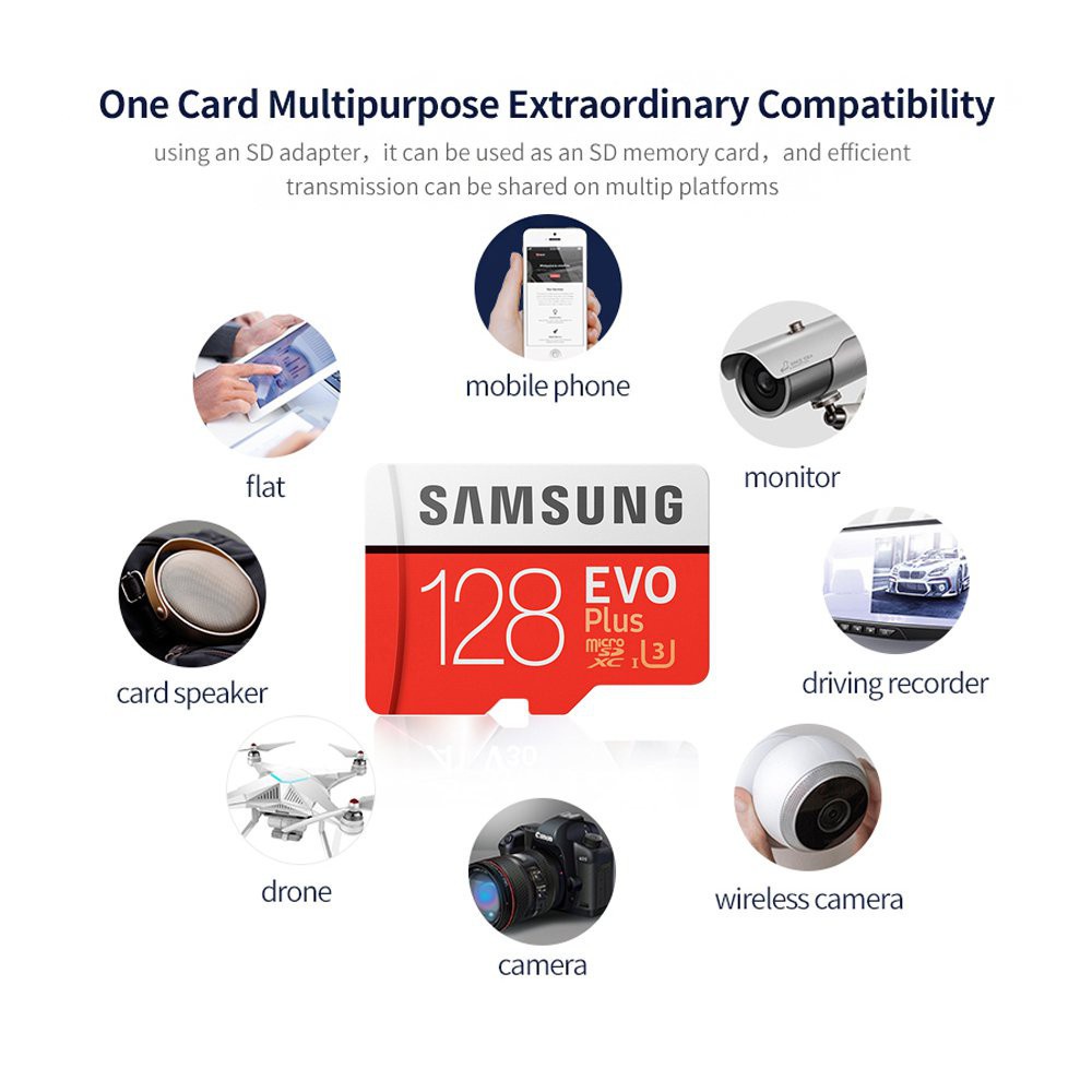 Thẻ Nhớ micro sd / tf 32gb 64gb samsung 128gb u3 micro sd 256gb