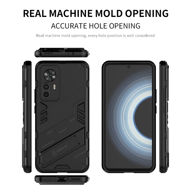 Ốp lưng Redmi K50 Ultra / Xiaomi 12T / K60 / K60 Pro Iron Man Ver 2 chống sốc giá đỡ mặt lưng xem phim