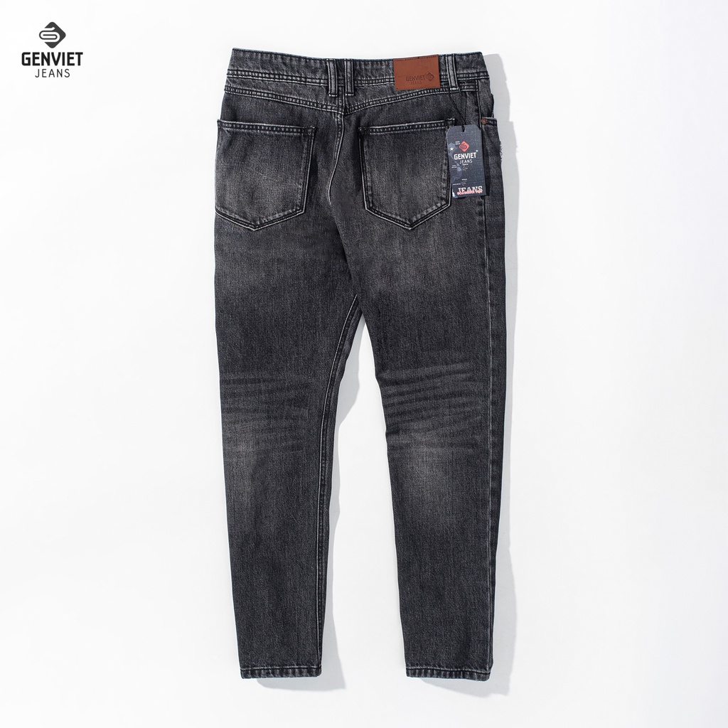 [Mã FATOP12 giảm 30K đơn 150K] Quần Jeans Nam Genviet Phối Rách Gối T1108J8099