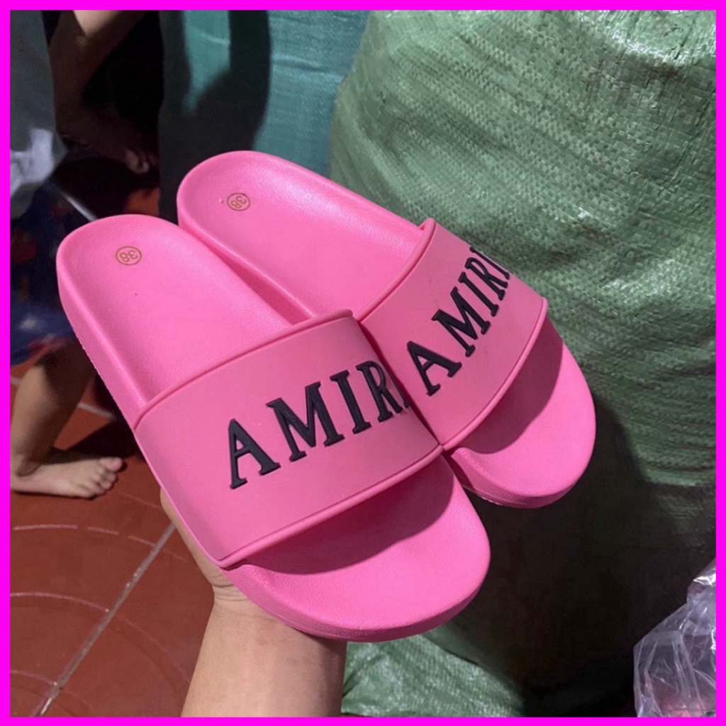 Dép lê nam nữ thời trang ,  Dép quai ngang chữ AMIRI siêu hot hit - AMR01 Xmenshop