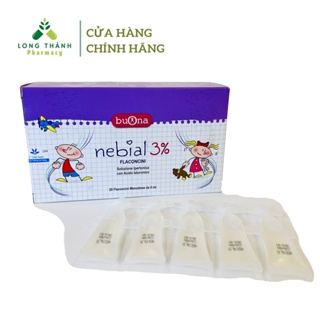 Nebial 3% Flaconcini - Dung dịch nhỏ mũi nước muối ưu trương Buona giảm sổ