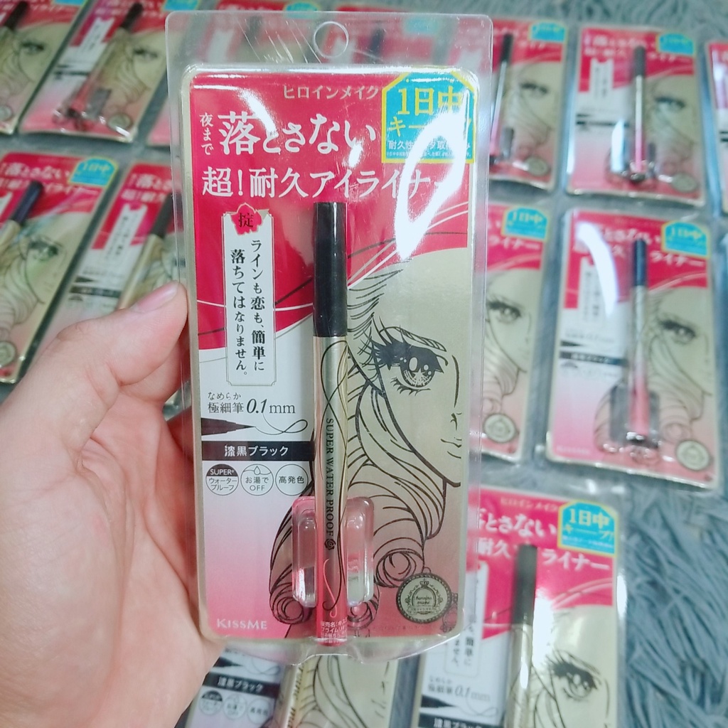 Bút Kẻ Mắt Nước Kissme H.eroine Make Smooth Liquid Eyeliner Super Keep siêu mượt không trôi 6g (Mẫu Mới)